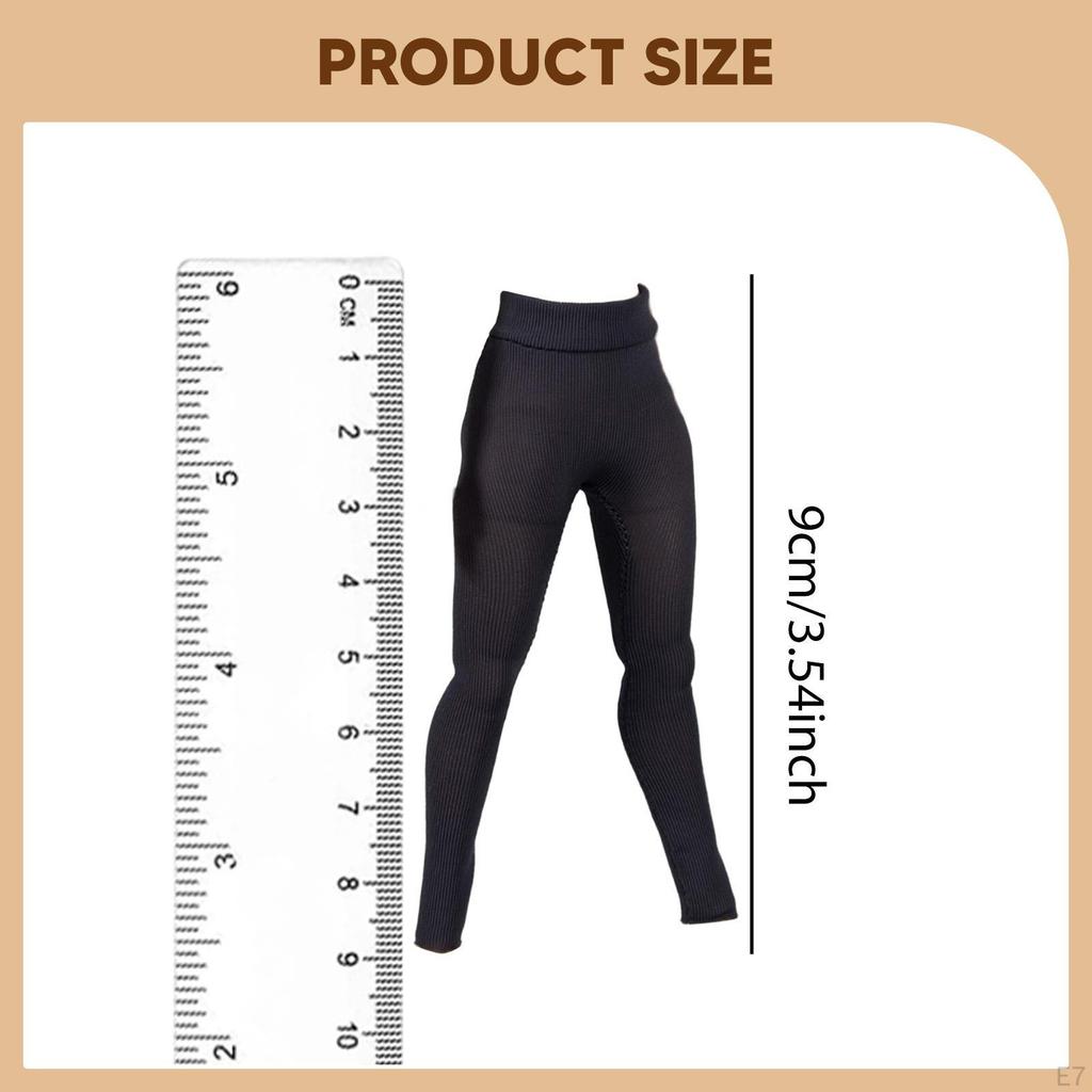 1/12 Action Figure Pants, Stretch Leggings, Miniature Clothing, Elastic for 6 Inch Figures Fit Yoga