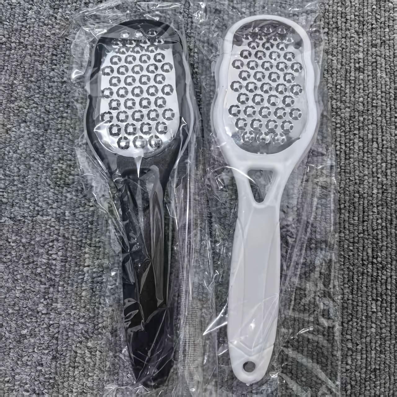 

[Professional Foot Care Tool] Stainless Steel Foot File 2pcs Professional Trimmer, Durable & Sturdy with Safety Splash Guard for Home SPA Nail Care Random color - 1