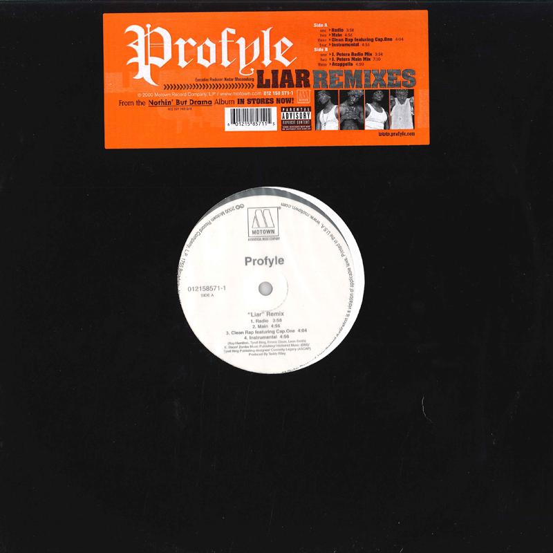 

12inch Record PROFYLE - Liar Remixes 121585711 MOTOWN 2000 US Rap & Hip-Hop/R&B Used