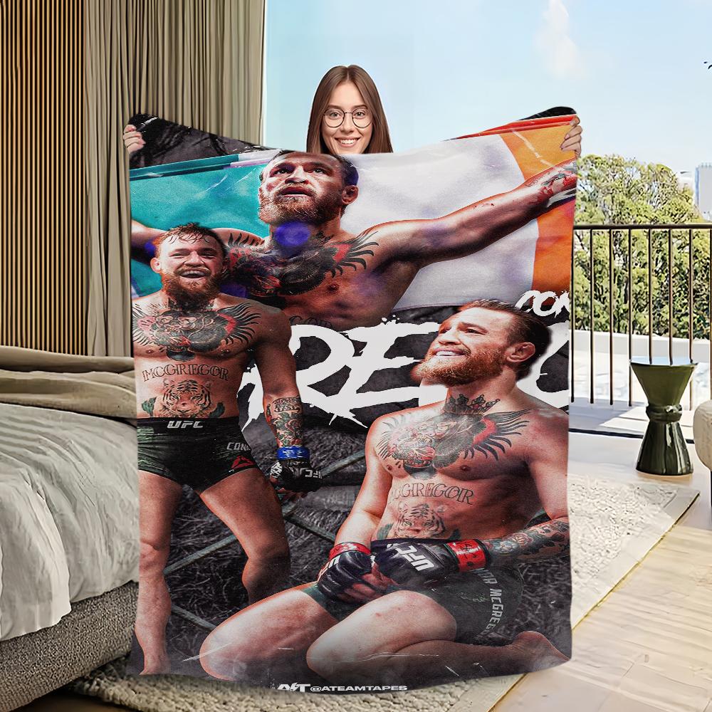 Comfort Warm Soft Champion Plush Blanket Suitable for Sofa Living Room Boxer Mcgregor Office Bedroom C-Conor U-UFC Travel Gift