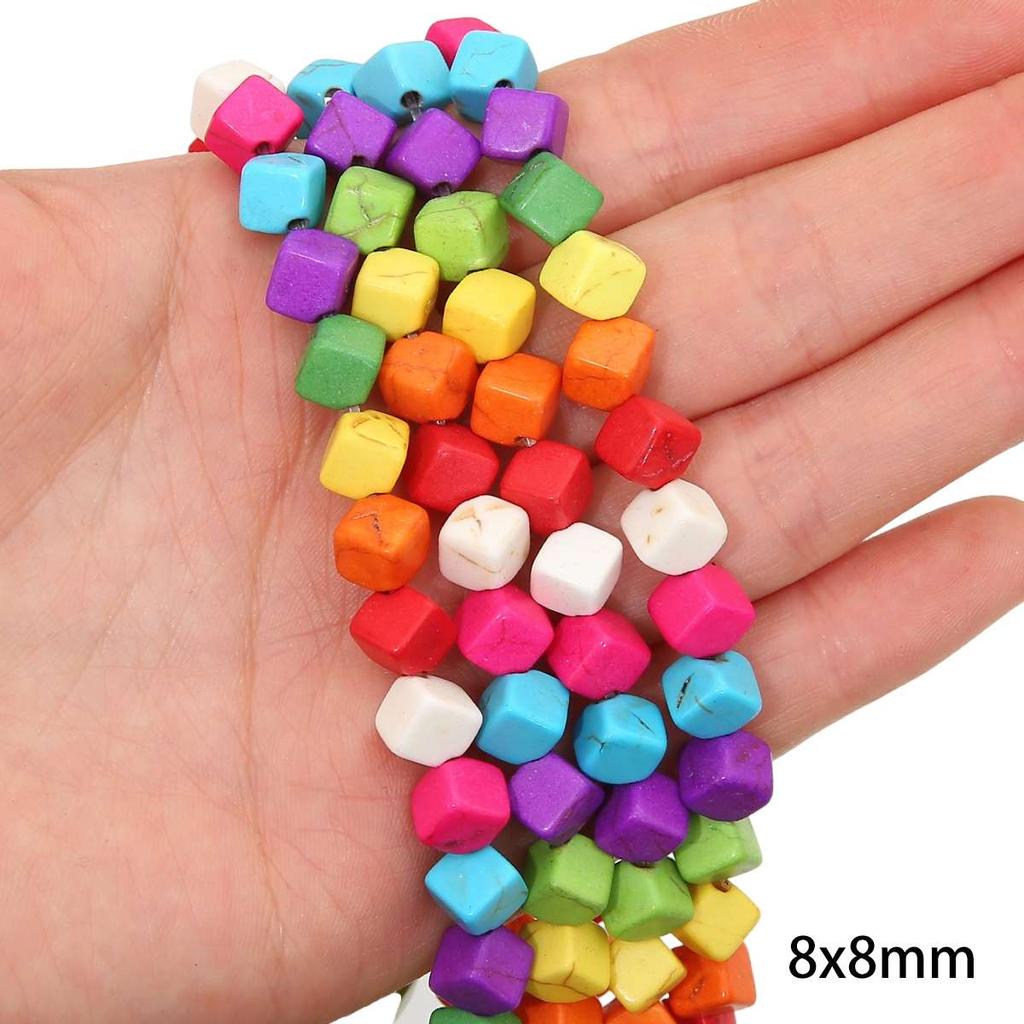 Synthetic Colour Turquoise Various Shapes of Colour Beads For Handmade Bracelet Necklace Keychain DIY Craft Jewelry Making Accessories