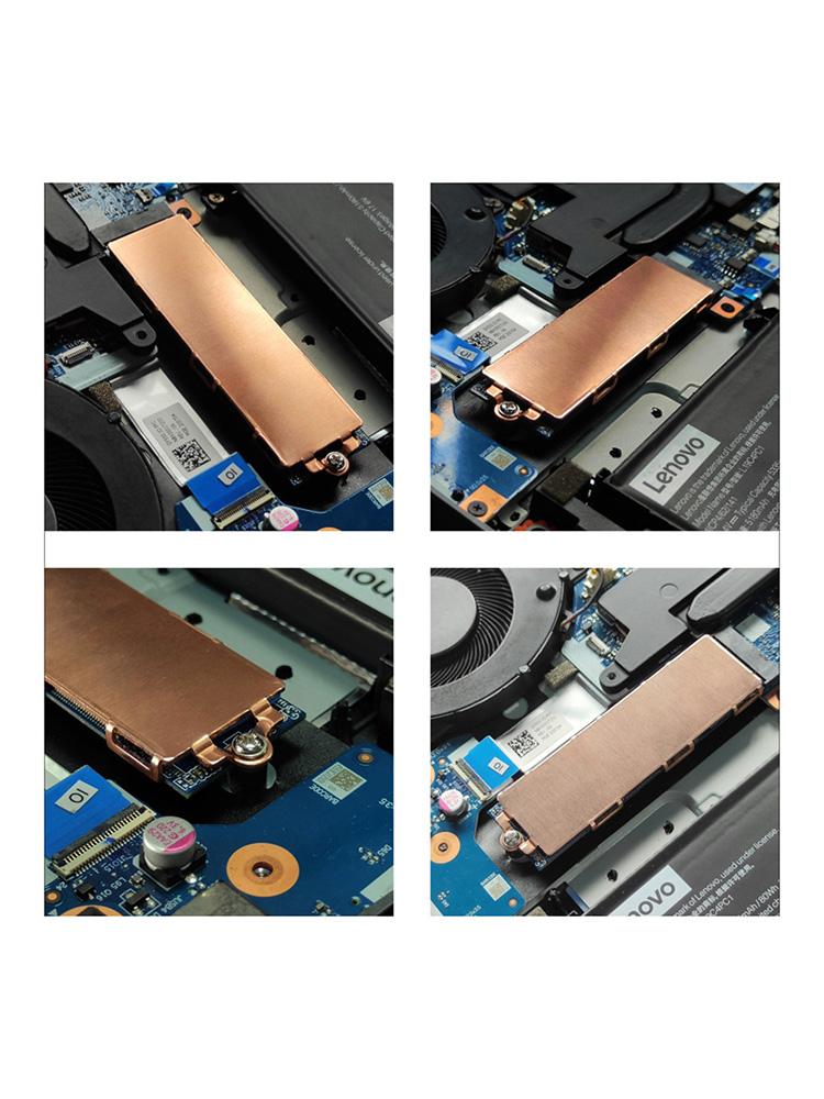 Copper SSD Radiator Heat Sink with Thermal Silicone Pad Metal Solid State Hard Disk Cooler Replacement Parts Laptop Accessories