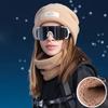 Winter Hat Scarf Suit Velvet Warm Ear Protection Cap Men Women Outdoor Cycling Coldproof Cap