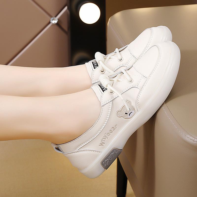 Women's Slip-On White Sneakers 2025 - Spring Soft Sole Anti-Slip Taupe Casual Shoes, Lightweight Comfort Laceless Walking Shoes for Women