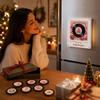 Christmas Rotating Disc Night Light with Music Box and Refrigerator for Holiday Decoration
