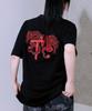 Tiemsseuli Ghost Red Dragon Embroidered Dragon Pattern Oversized T-Shirt (Back Embroidery/Unisex)