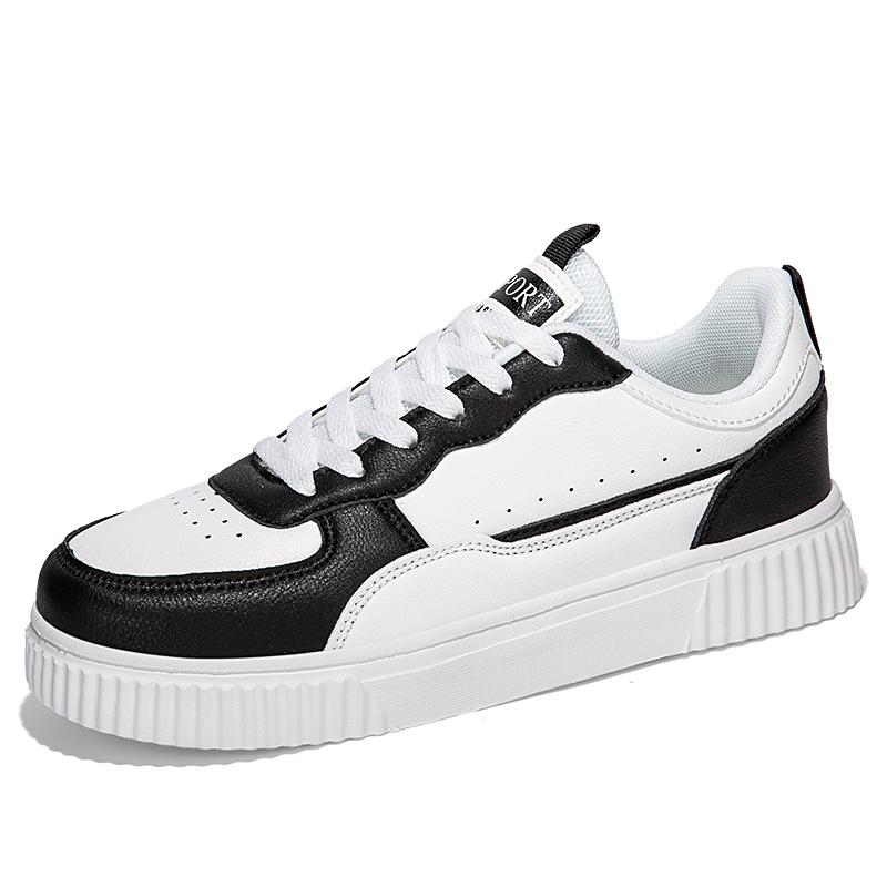 ELUVA Mens Sneakers Autumn White Shoes Lightweight Thick Sole Non Slip Skatebaord Shoes Unisex Casual Sports Shoes for Man