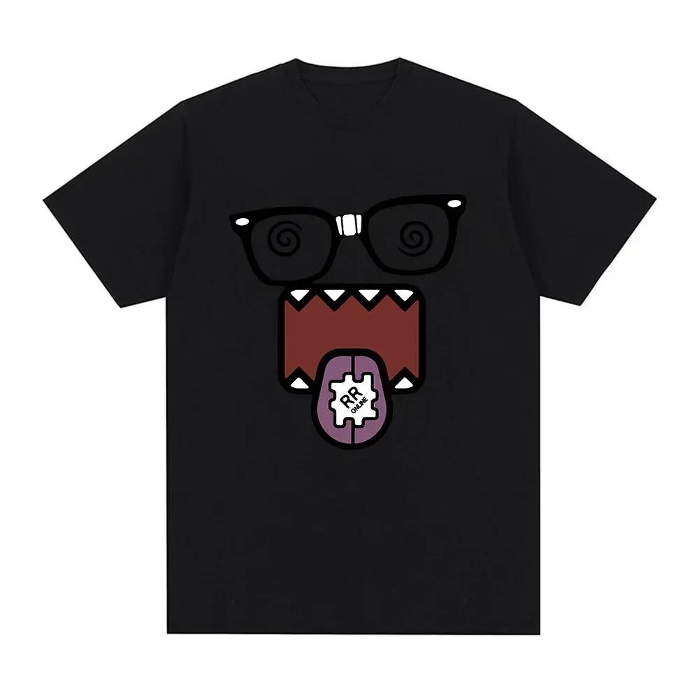 Domo Kun Funny Meme T-Shirt Women's Casual T-Shirt Retro Short-Sleeve Oversized T-Shirt Cotton Best Selling Round Neck Soft Tee