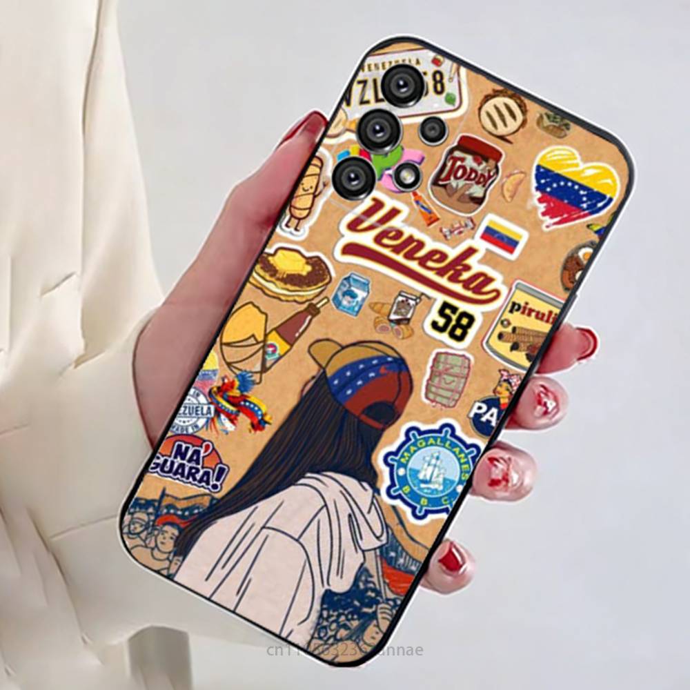 Aesthetic Art Venezuela  Phone Case For Samsung Galaxy A13,21s,22,31,32,52,53,71,80,A91 Soft Black Shell
