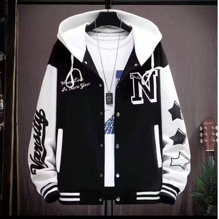 2025 Spring/Autumn Boys' Student Jacket: Trendy, Versatile Baseball Uniform Top for Teens