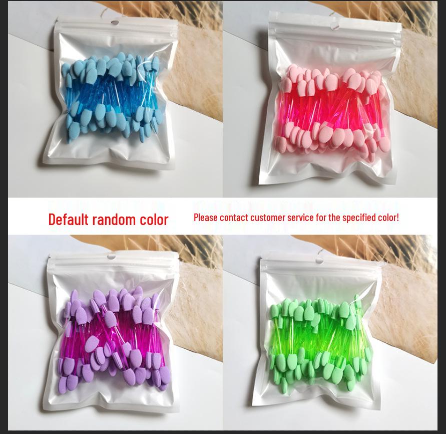 50-Pack Double-Ended Eyeshadow Applicators: 5.5/6.5cm Latex Sponge Makeup and Nail Art Blending Sticks