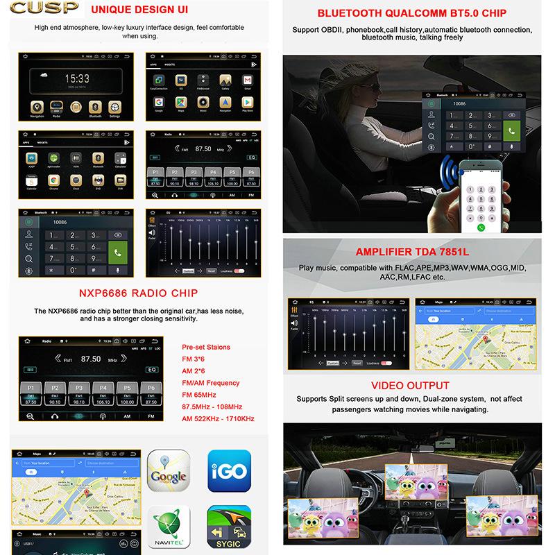 Ford Focus 2008-2011 Navigation Device with Car Recorder, Radio, DVD, Bluetooth.