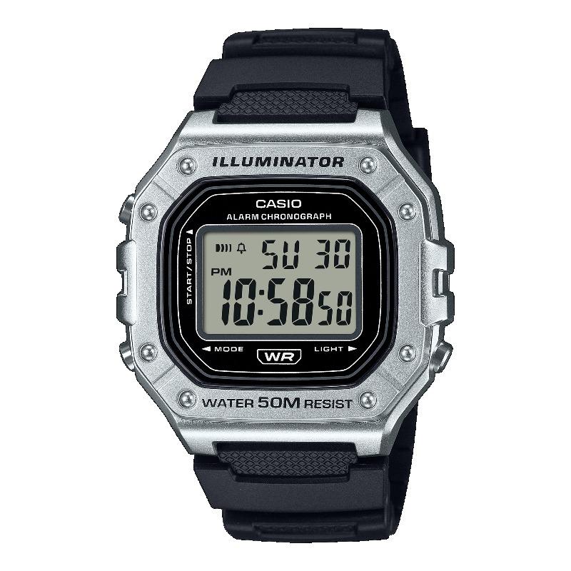 Casio G-SHOCK Men s Resin 50M Water Resistant Digital Alarm Quartz Watch W-218HM-7AV белый