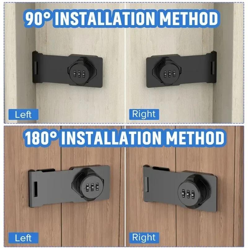 Keyless Security Cam Lock Household Cabinet Password Hasp Locks Anti-Theft Combination Lock Zinc Alloy Password Drawer Locks