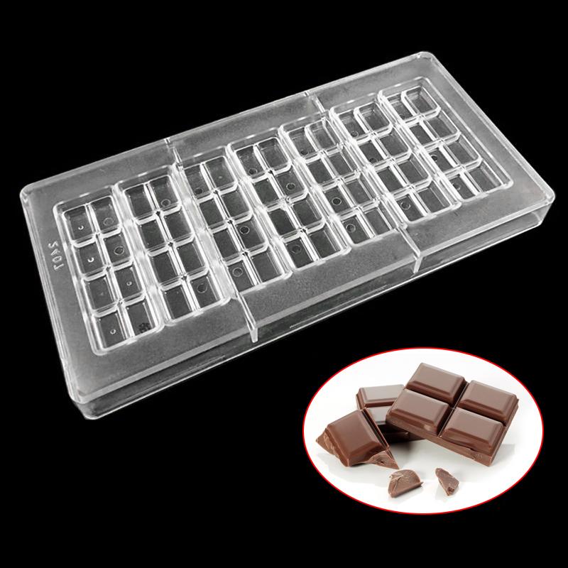Home Chocolate Bar Mold Clear Resuable 56 Grids Designed Candy Jelly Food Baking Pastry Maker Mold Accessories For Home Kitchen