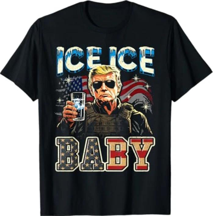 Vintage Ice Baby Funny Trump T-Shirt M