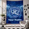 Wall Hanging Tapestry With Custom Name & Text, Queens Park Rangers FC Decorative Tapestry For Bedroom