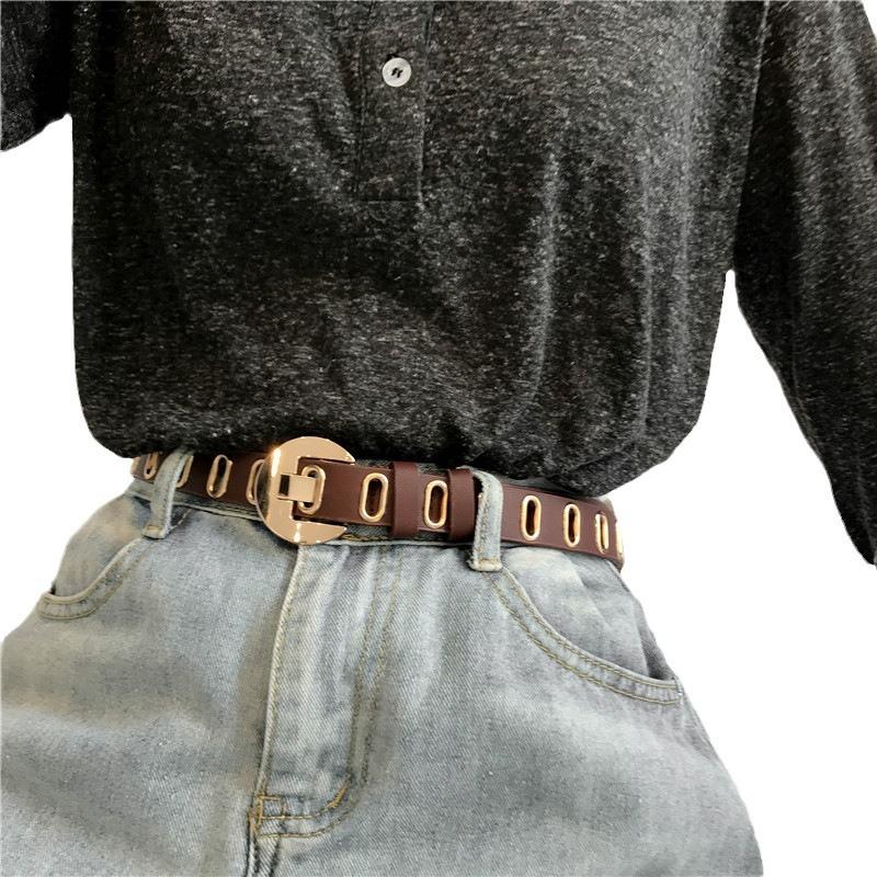 Belt Ladies Versatile Belt Punk School Pants PU Belt Retro Trend Hip Hop Custom Belt