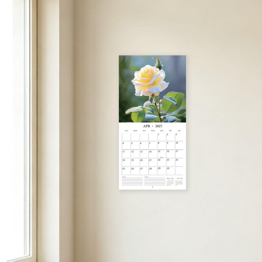 Saddle Stitched 2027 Monthly Planner Calendar 12-Month Daily Calendar English Calendary Room Decor