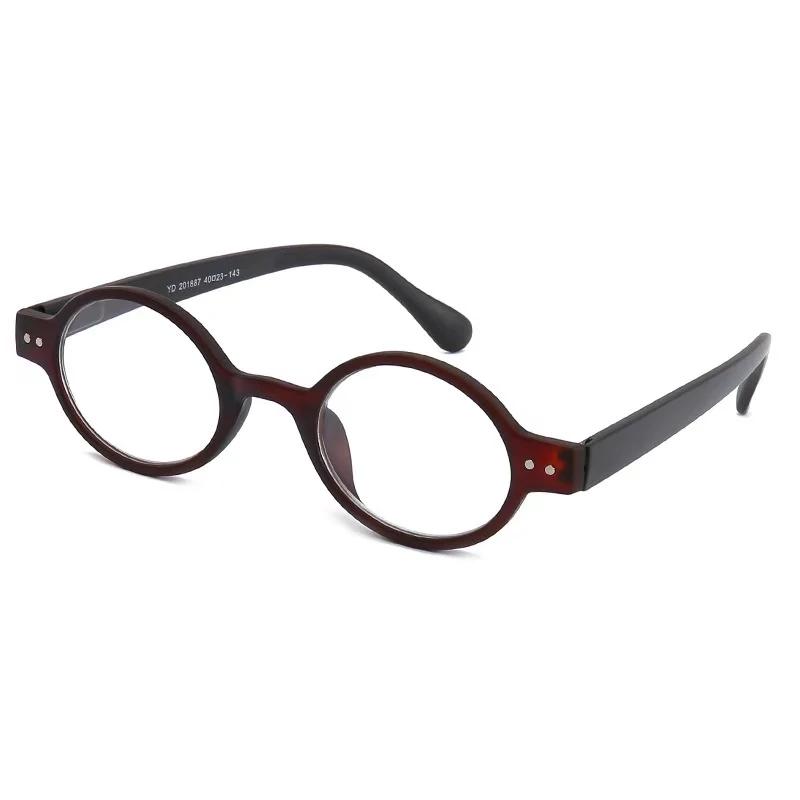 Spring Hinge Round Reading Glasses Women Men Diopter Magnifier Presbyopic Glasse Farsightedness Black Loupe magnifier