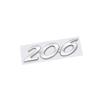 3D Glossy Black Chrome Silver Metal Logo Emblem Badge Decal Car Sticker for Peugeot 206 Car AccessoriesT