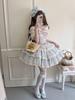 MODKOKU Lolita JSK Jumper Skirt with Ribbon and Mori Girl Tiered Lolita Light Size M Women's Bride-Style Lace-Up Ruffles, Palace-Style Dress,