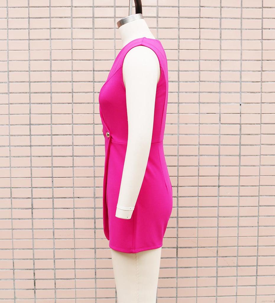 European & American Women's Sleeveless Slim Office Jumpsuit - Spring/Summer Fashion