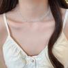 Korean Sweet Crystal Necklace, Fresh Mori Fairy Air Collarbone Chain, Niche Design Sense, Light Luxury, Great-looking Neck Chain Woman