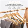 Solid Wood Clothes Hangers, Non-slip Shoulder Grooves 360° Swivel Chrome Hook Garment Hangers for Shirts Pants Dresses, Hotel Closet Storage Organizer