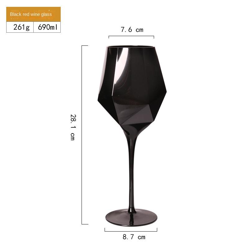 Phnom Penh Vetro Placcato Nero Calici da Vino Rosso Coppa da Champagne Colorata Calici da Vino Whiskey Soggiorno Bar Casalingo Articoli da Bar