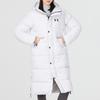 Under Armour Down Puffer Parka Solid Logo Print Sports Casual Long Down Jacket Women Outerwear White 1375454-100