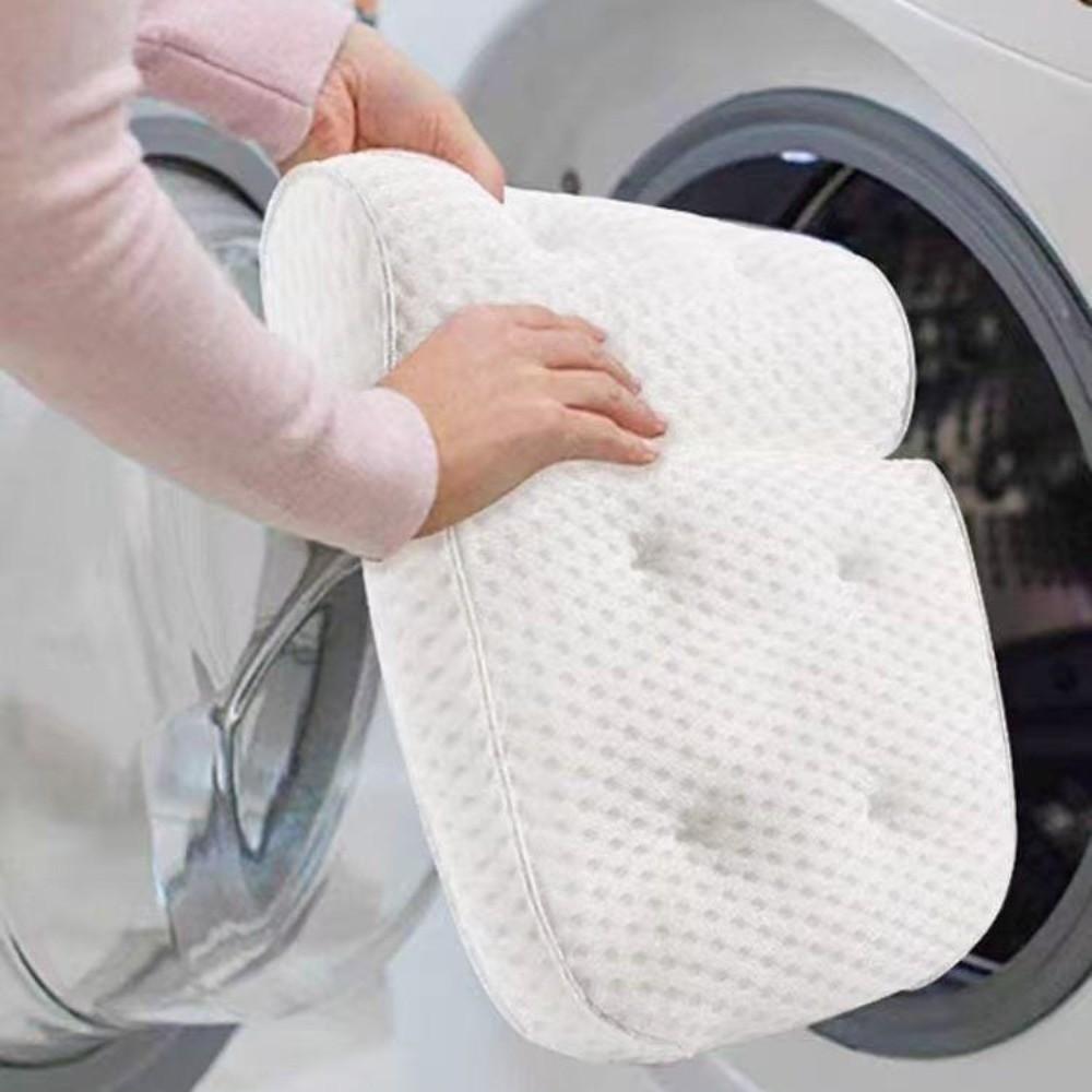 Creative Anti Slip Spa Bathtub Neck and Back Support with Suction Cups Bath Washable 3D Air Mesh Bathtub