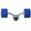 Adjustable Keel Support Rollers For Yacht Trailers Featuring Anti Skid Rubber Surfaces And Steel Brackets