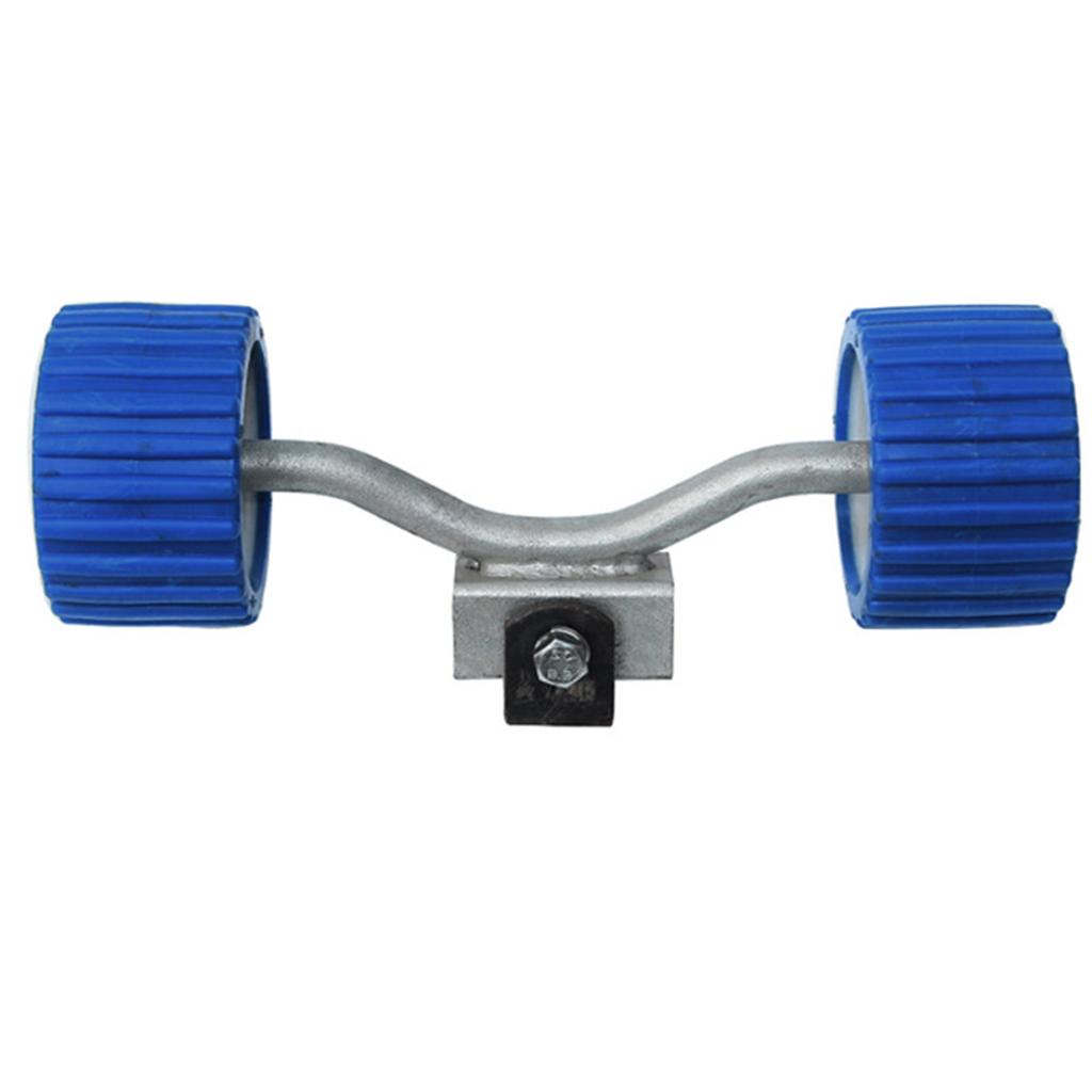 Adjustable Keel Support Rollers For Yacht Trailers Featuring Anti Skid Rubber Surfaces And Steel Brackets