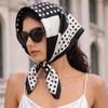 Scarf Print Hijab Bandana Headscarf Square Handkerchief Silk Scarves Woman Female Windproof Wraps Headband Vintage Daily