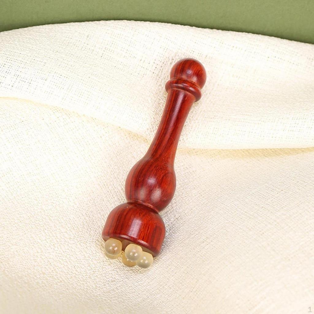 Gesichtsmassage-Werkzeug aus Holz für Augen Handheld Cellulite-Massagen Punktmassage Sandelholz Gua Sha