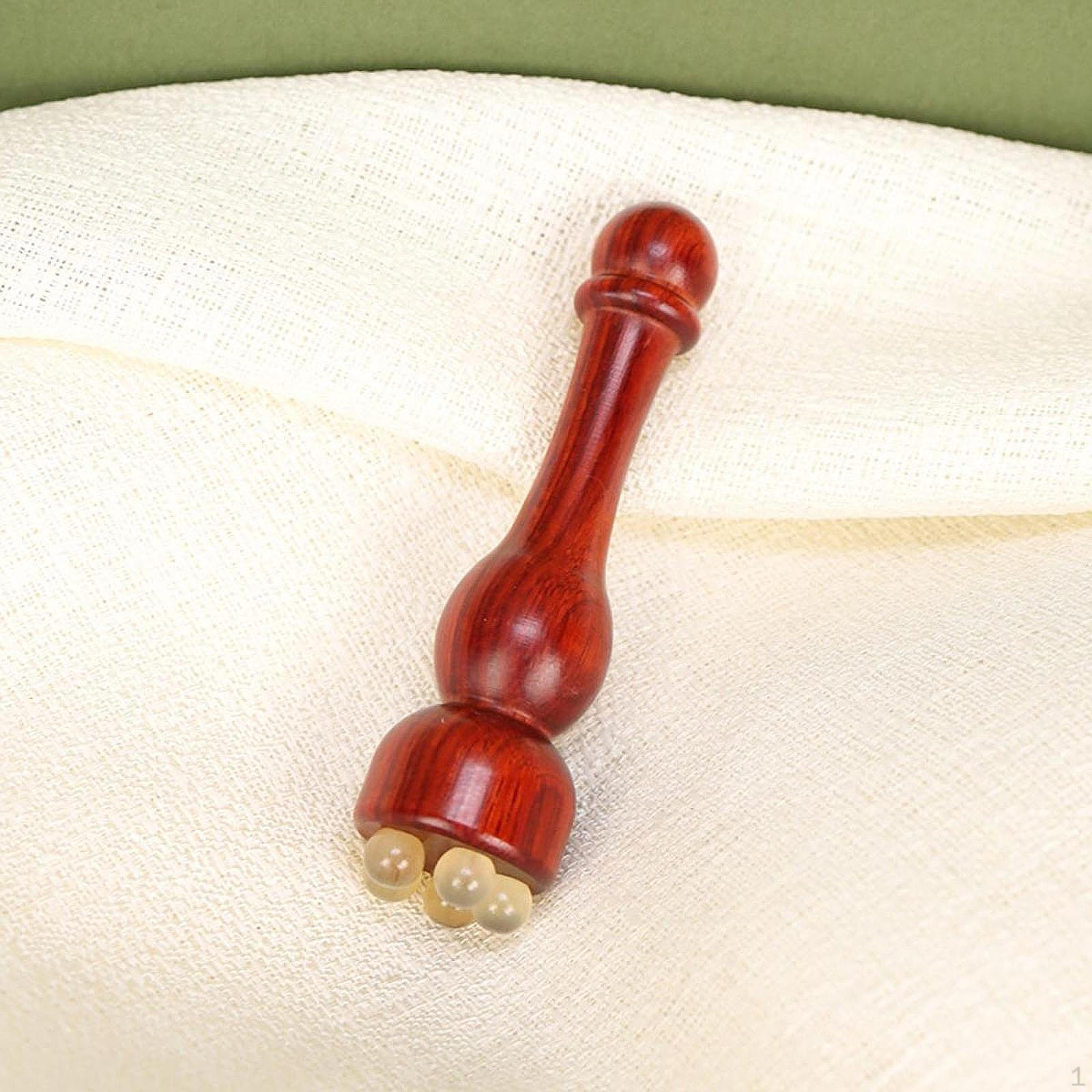 

Деревянный массажер для лица и глаз, ручной массажер для целлюлита, точечный массаж, сандаловое дерево, Гуа Ша Style C