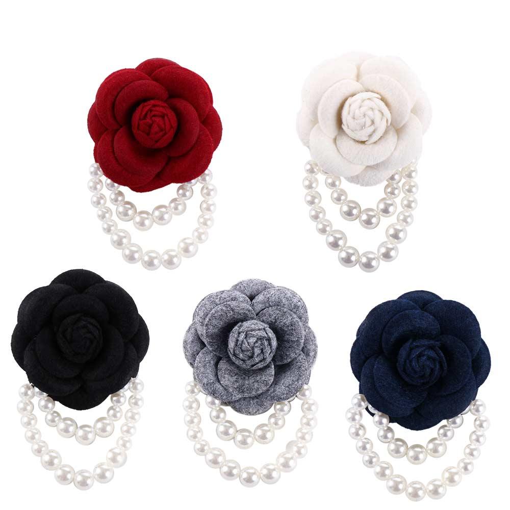 Fabric Corsage Tassel Woman Brooch Shirt Collar Accessories Korean Style Brooch Fashion Jewelry Pin