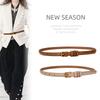New Belt, Fashionable and Versatile Thin Belt, Korean Style Simple Retro Wide Waist Seal with Jeans Belt for Women
