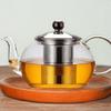20oz 600ml Clear Glass Tea Pot Set with Infuser High Borosilicate Stovetop Teapot for Loose Leaf Tea Herbal Infusions and Bloom