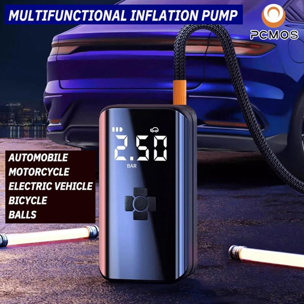 New Wireless Portable Air Compressor Universal Electric Tire Pump with Pressure Sensor for Car Motorcycle Basketball Inflatable