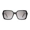 CHANEL temple logo plastic square sunglasses women's black