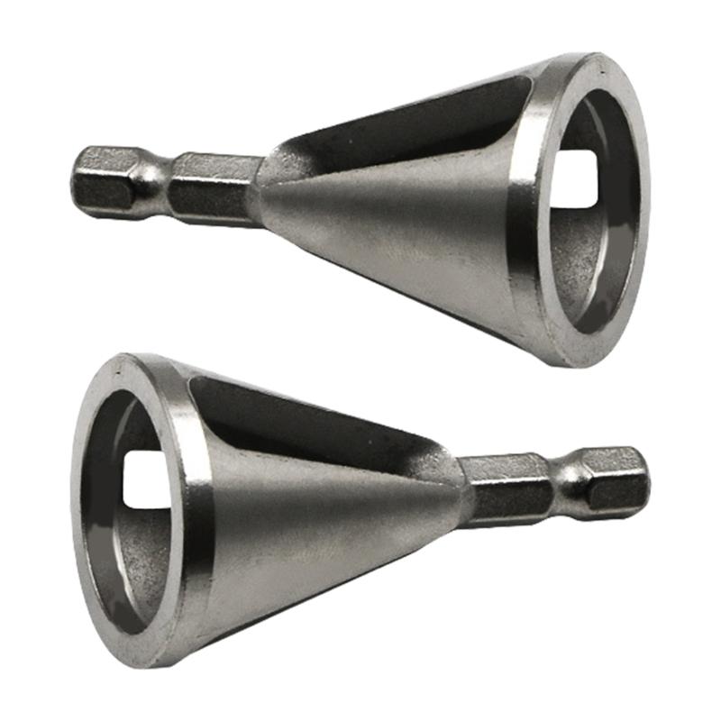 2 Stück Entgratwerkzeug für Außenanfasung Metall Sechskantschaft Trimmbohrer für Metallschraube Schnelles Entfernen von Gratentfernung