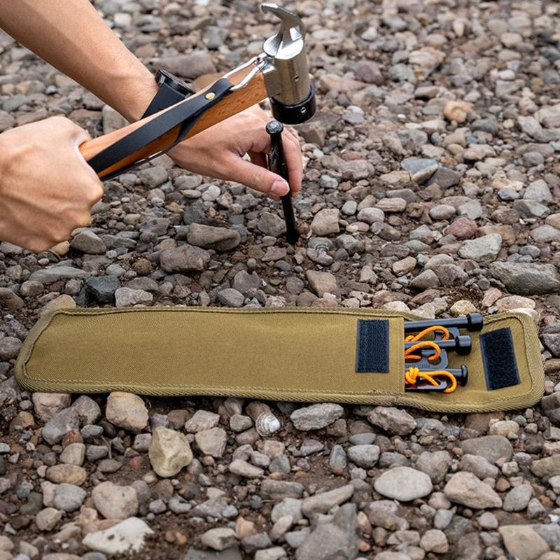 Camping Tent Nails Storage Pouches Tent Stakes Organizers Suitable for Mountaineering Camping Enthusiasts Large Capacity