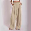 2025 Summer Fashion Casual Solid Color Women's Long Pants