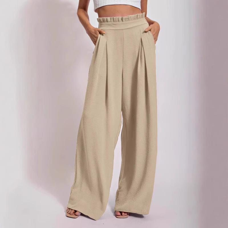 2025 Summer Fashion Casual Solid Color Women's Long Pants