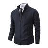 Winter Herren Strickjacke Pullover Jacke Stehkragen Gestrickt Dick Gestrickter Pullover