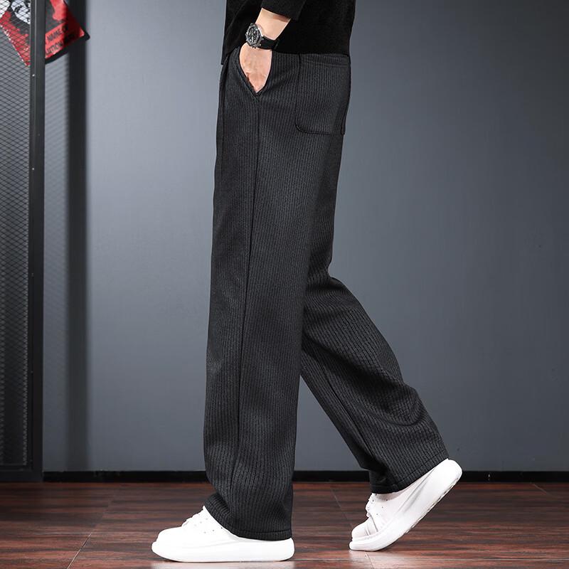 Jielayno Men's Relaxed Straight Leg Casual Dress Pants