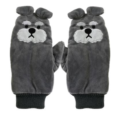 Stream Cute Miniature Schnauzer Dog Smartphone Women's Mittens, Warm, Compatible, WG194-B