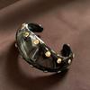 Irregular Resin Cuff Bracelet Marbling Chunky Bangle Vintage Wide Cuff Bracelet  Gifts